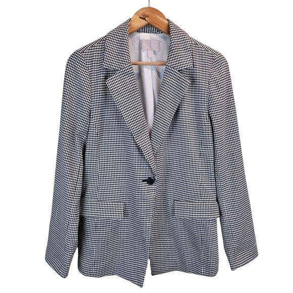 Chelsea28 Houndstooth Blazer Medium Tailored Fit Academia Professional Office - Picture 3 of 14